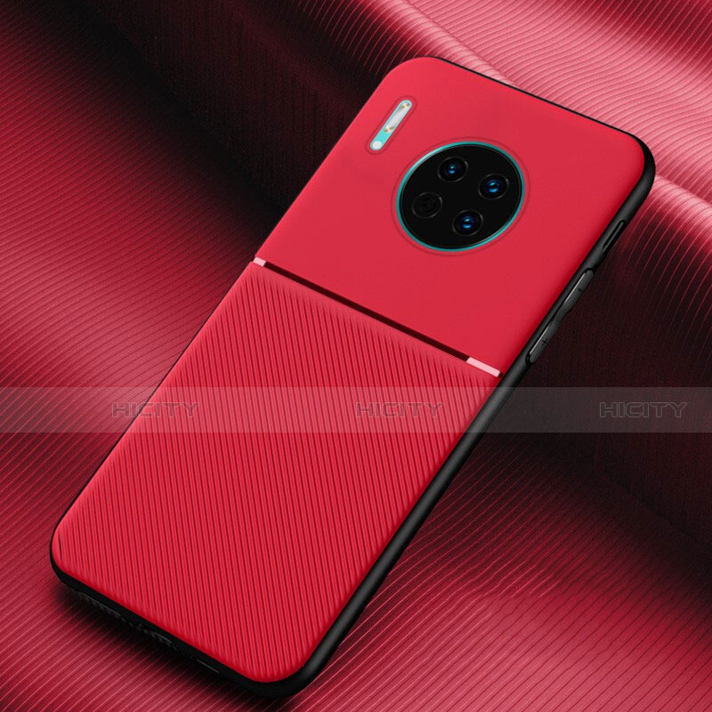 Coque Silicone Housse Etui Gel Serge Y01 pour Huawei Mate 30 Pro Rouge Plus
