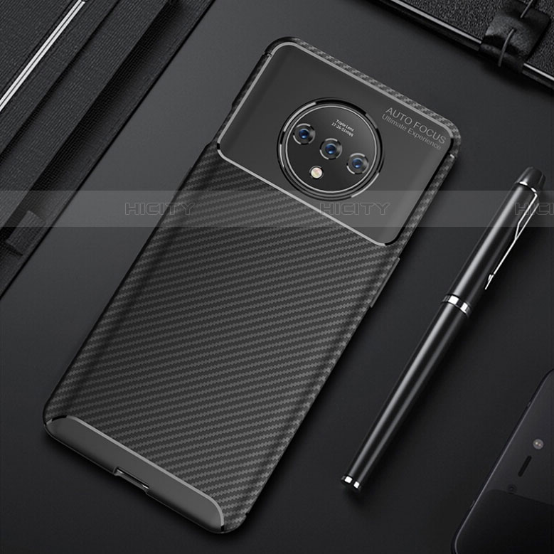 Coque Silicone Housse Etui Gel Serge Y01 pour OnePlus 7T Noir Plus