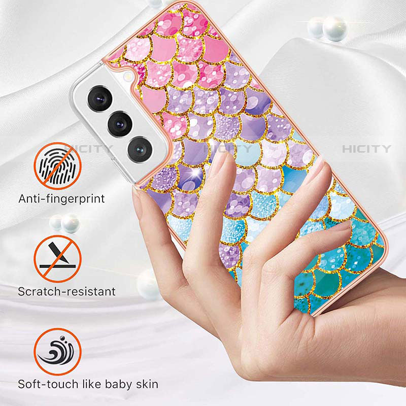 Coque Silicone Motif Fantaisie Souple Couleur Unie Etui Housse A01 pour Samsung Galaxy S21 Plus 5G Plus
