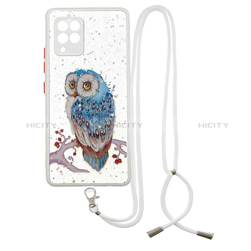 Coque Silicone Motif Fantaisie Souple Couleur Unie Etui Housse avec Laniere Strap Y01X pour Samsung Galaxy A42 5G Mixte Plus