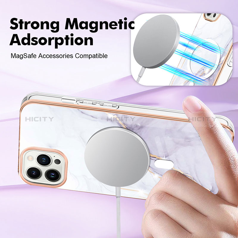 Coque Silicone Motif Fantaisie Souple Couleur Unie Etui Housse avec Mag-Safe Magnetic Magnetique pour Apple iPhone 13 Pro Max Plus