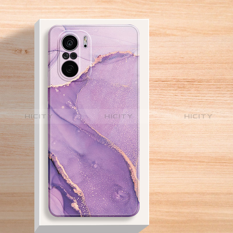 Coque Silicone Motif Fantaisie Souple Couleur Unie Etui Housse pour Xiaomi Mi 11X 5G Violet Plus