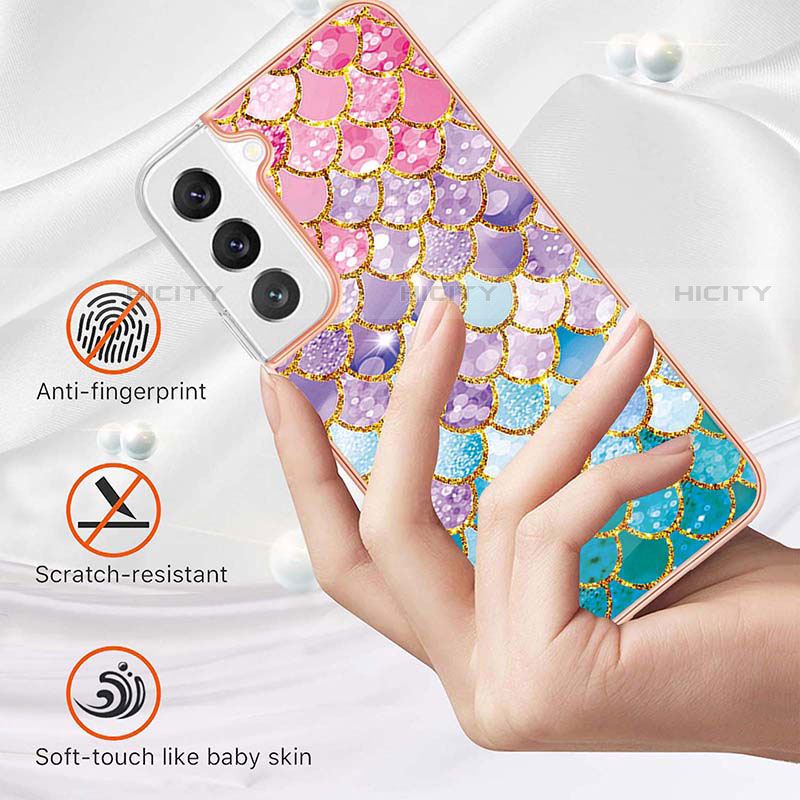 Coque Silicone Motif Fantaisie Souple Couleur Unie Etui Housse S01 pour Samsung Galaxy S22 Plus 5G Plus