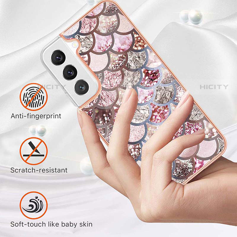 Coque Silicone Motif Fantaisie Souple Couleur Unie Etui Housse S01 pour Samsung Galaxy S22 Plus 5G Plus