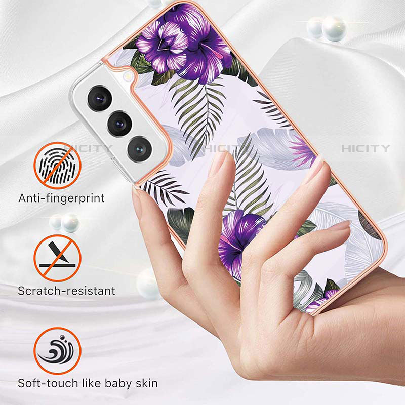 Coque Silicone Motif Fantaisie Souple Couleur Unie Etui Housse S01 pour Samsung Galaxy S22 Plus 5G Plus