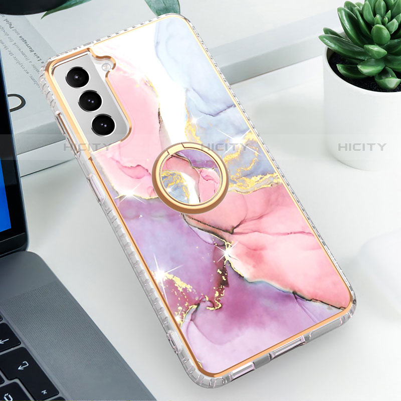 Coque Silicone Motif Fantaisie Souple Couleur Unie Etui Housse S02 pour Samsung Galaxy S22 5G Rose Plus