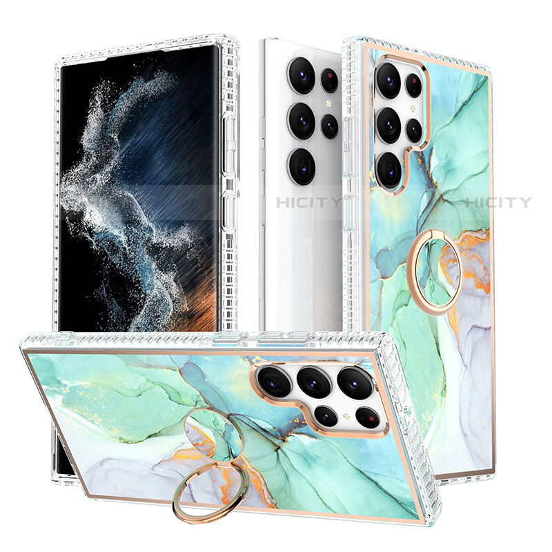 Coque Silicone Motif Fantaisie Souple Couleur Unie Etui Housse S02 pour Samsung Galaxy S22 Ultra 5G Plus