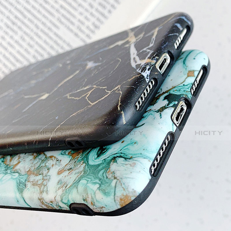 Coque Silicone Motif Fantaisie Souple Couleur Unie Etui Housse S11 pour Apple iPhone 11 Pro Max Plus