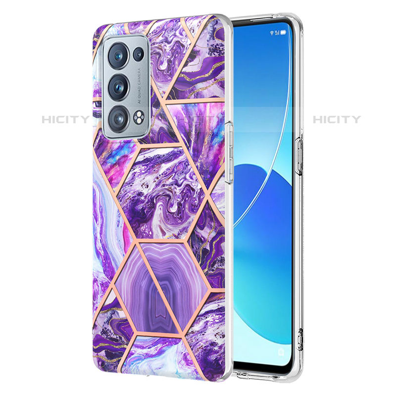 Coque Silicone Motif Fantaisie Souple Couleur Unie Etui Housse Y01B pour Oppo Reno6 Pro 5G Plus