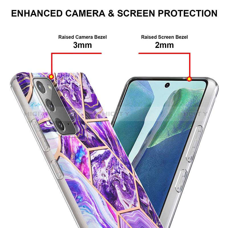 Coque Silicone Motif Fantaisie Souple Couleur Unie Etui Housse Y01B pour Samsung Galaxy Note 20 5G Plus