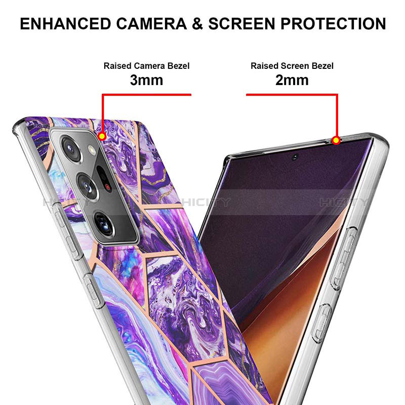 Coque Silicone Motif Fantaisie Souple Couleur Unie Etui Housse Y01B pour Samsung Galaxy Note 20 Ultra 5G Plus