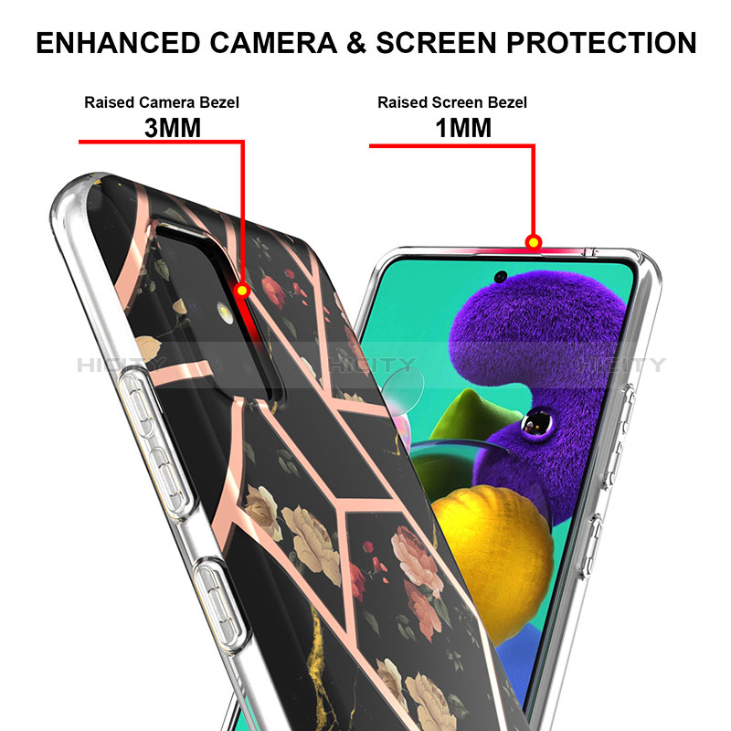Coque Silicone Motif Fantaisie Souple Couleur Unie Etui Housse Y02B pour Samsung Galaxy A51 4G Plus