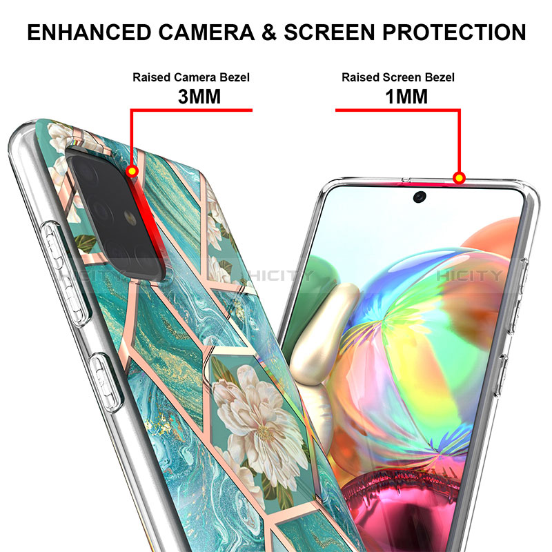 Coque Silicone Motif Fantaisie Souple Couleur Unie Etui Housse Y02B pour Samsung Galaxy A71 4G A715 Plus