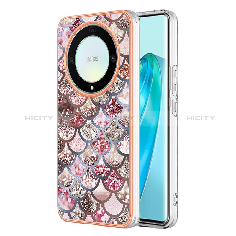 Coque Silicone Motif Fantaisie Souple Couleur Unie Etui Housse Y03B pour Huawei Honor Magic5 Lite 5G Marron Plus