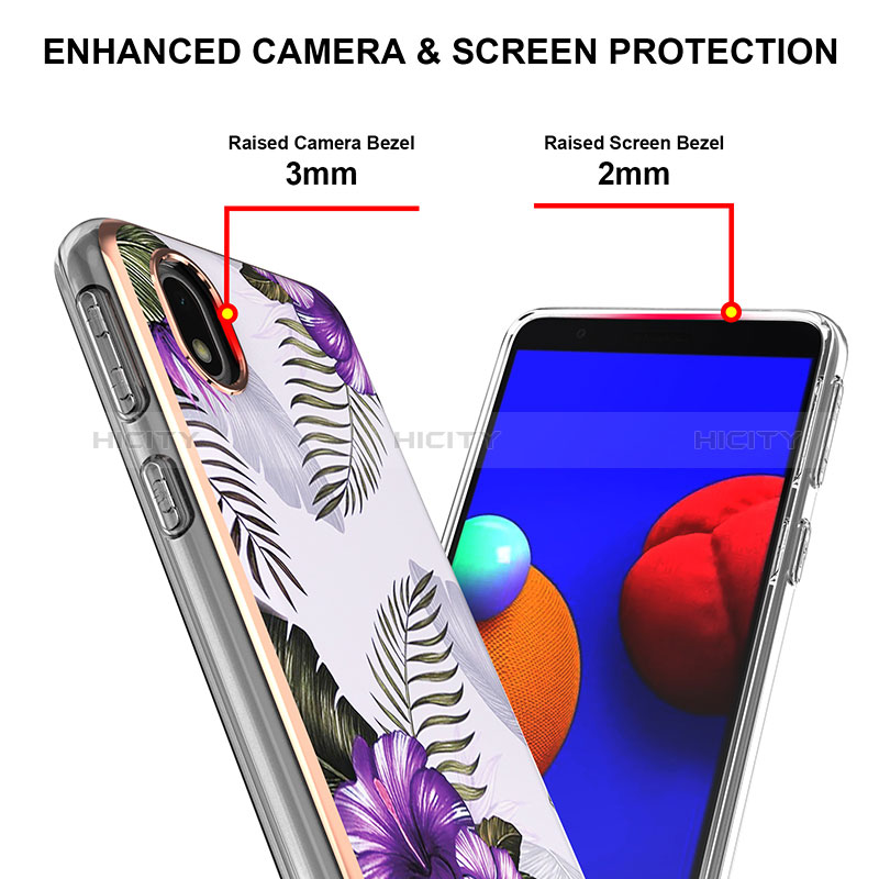Coque Silicone Motif Fantaisie Souple Couleur Unie Etui Housse Y03B pour Samsung Galaxy A01 Core Plus
