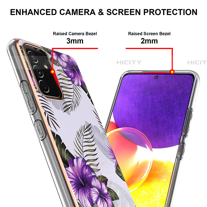 Coque Silicone Motif Fantaisie Souple Couleur Unie Etui Housse Y03B pour Samsung Galaxy A54 5G Plus