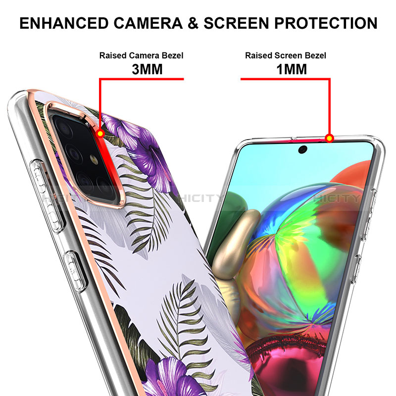 Coque Silicone Motif Fantaisie Souple Couleur Unie Etui Housse Y03B pour Samsung Galaxy A71 5G Plus