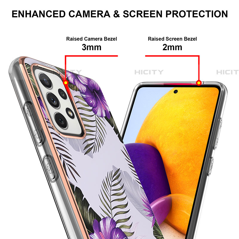 Coque Silicone Motif Fantaisie Souple Couleur Unie Etui Housse Y03B pour Samsung Galaxy A72 5G Plus