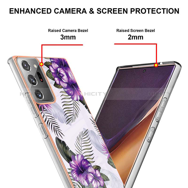 Coque Silicone Motif Fantaisie Souple Couleur Unie Etui Housse Y03B pour Samsung Galaxy Note 20 Ultra 5G Plus