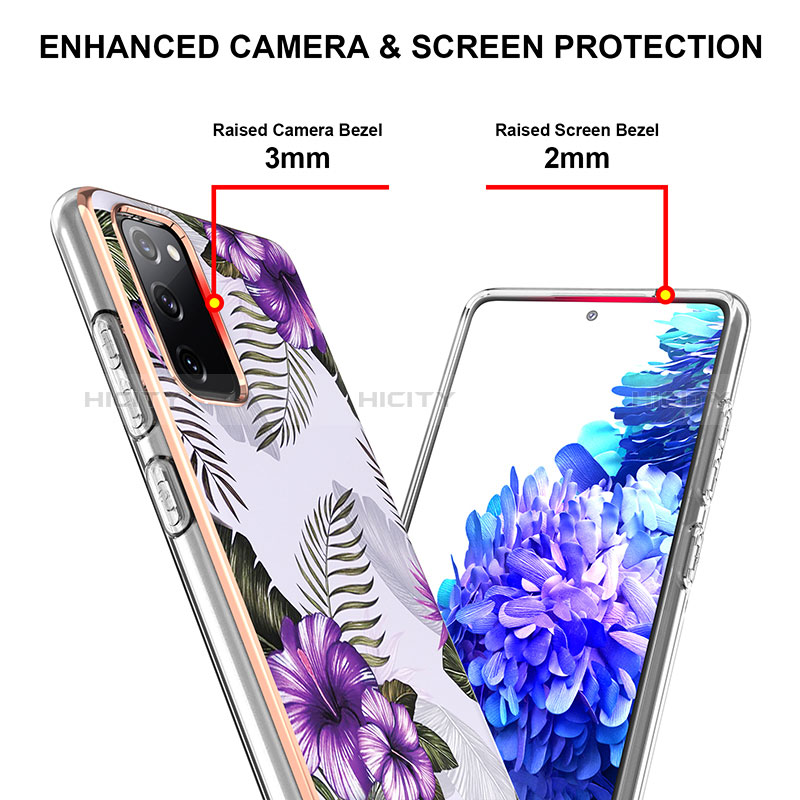 Coque Silicone Motif Fantaisie Souple Couleur Unie Etui Housse Y03B pour Samsung Galaxy S20 Lite 5G Plus