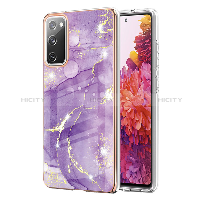 Coque Silicone Motif Fantaisie Souple Couleur Unie Etui Housse Y05B pour Samsung Galaxy S20 FE (2022) 5G Violet Plus
