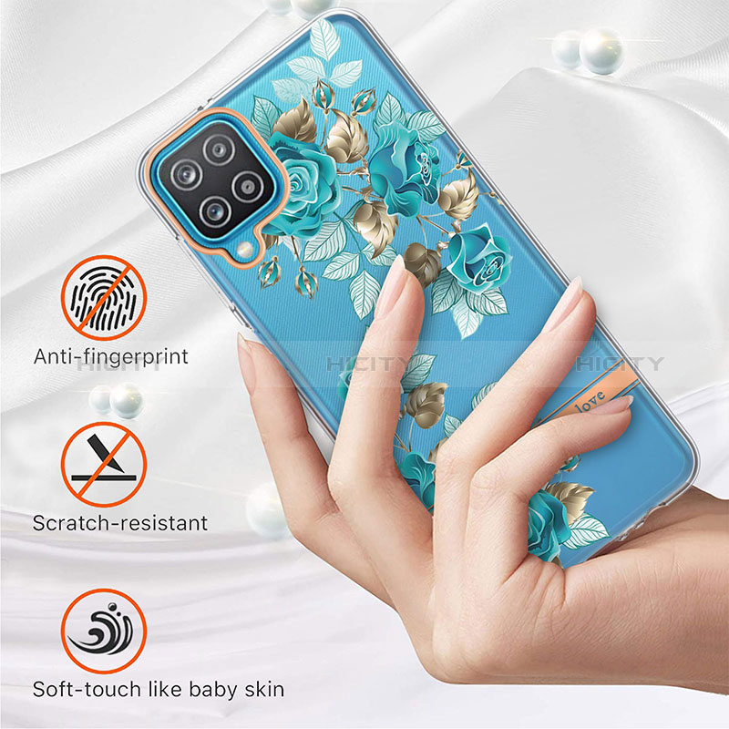 Coque Silicone Motif Fantaisie Souple Couleur Unie Etui Housse Y06B pour Samsung Galaxy F12 Plus