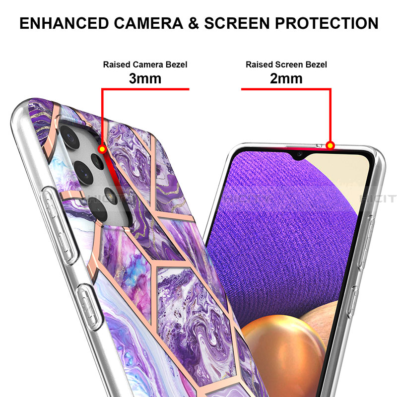 Coque Silicone Motif Fantaisie Souple Couleur Unie Etui Housse Y07B pour Samsung Galaxy A32 5G Plus