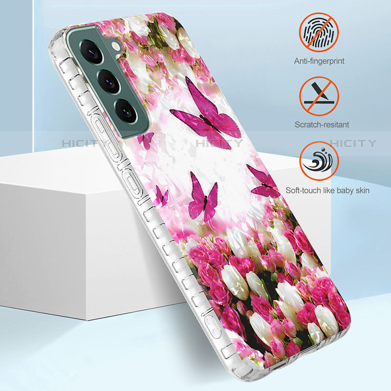 Coque Silicone Motif Fantaisie Souple Couleur Unie Etui Housse Y07B pour Samsung Galaxy S21 5G Plus