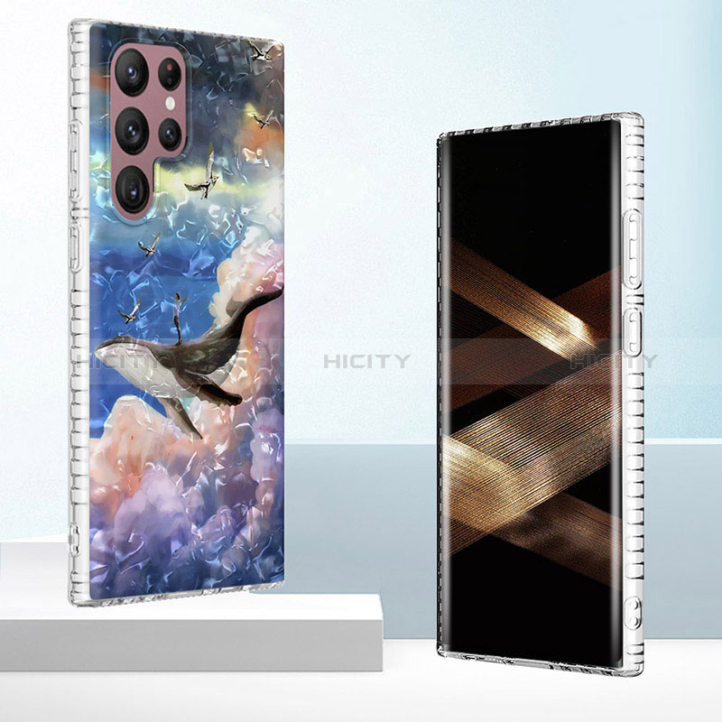 Coque Silicone Motif Fantaisie Souple Couleur Unie Etui Housse Y07B pour Samsung Galaxy S24 Ultra 5G Plus