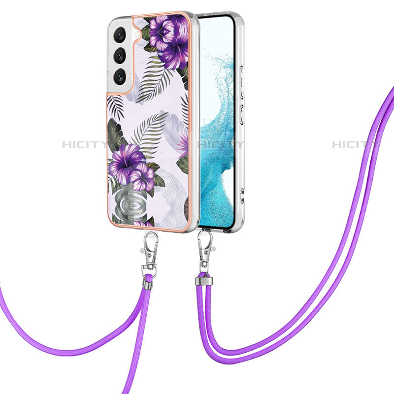 Coque Silicone Motif Fantaisie Souple Couleur Unie Etui Housse Y20B pour Samsung Galaxy S21 5G Violet Plus