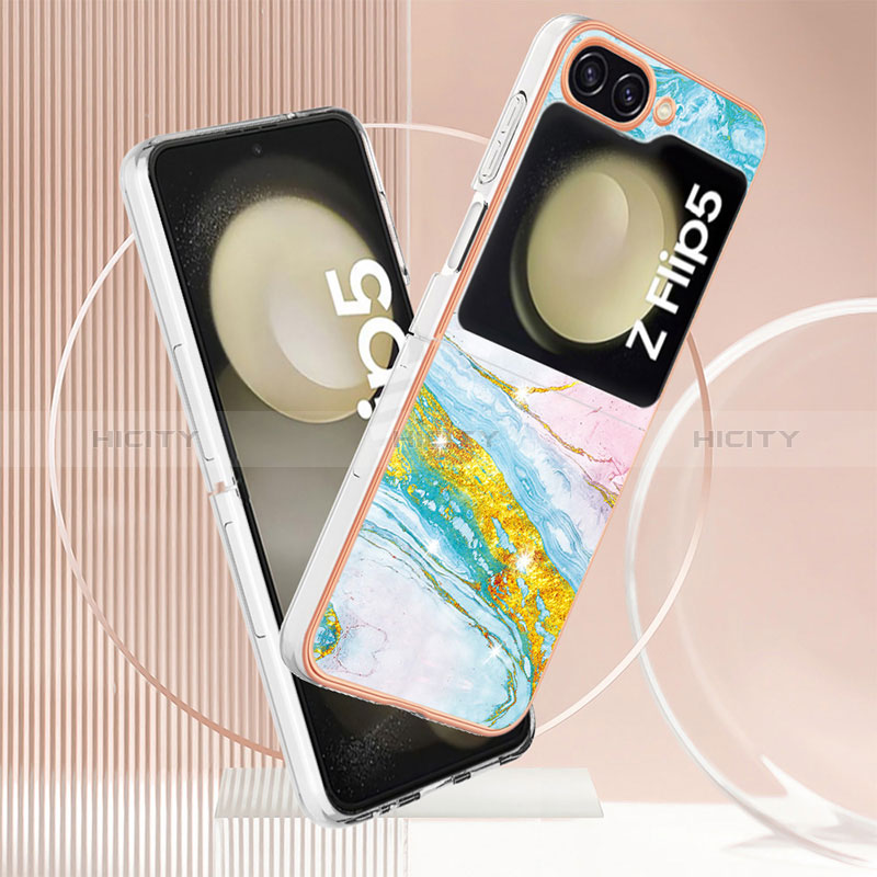 Coque Silicone Motif Fantaisie Souple Couleur Unie Etui Housse YB1 pour Samsung Galaxy Z Flip5 5G Plus