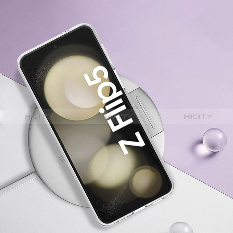 Coque Silicone Motif Fantaisie Souple Couleur Unie Etui Housse YB7 pour Samsung Galaxy Z Flip5 5G Plus