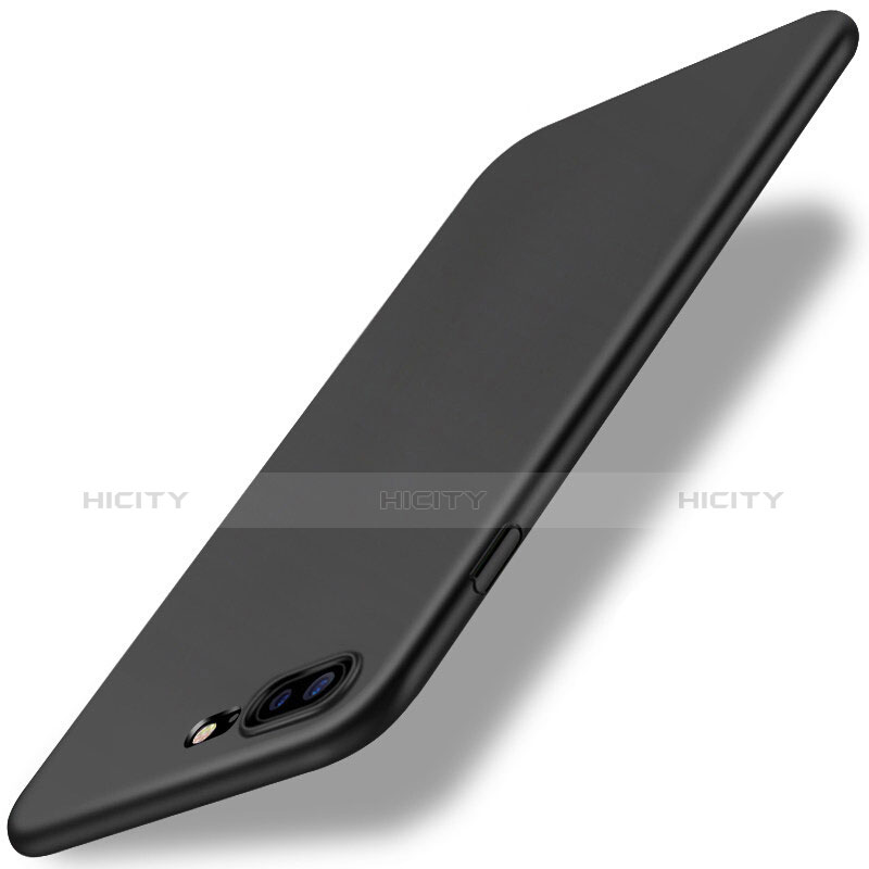 Coque Silicone Souple Couleur Unie Gel C01 pour Apple iPhone 7 Plus Noir Plus
