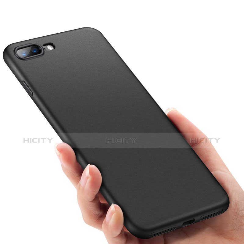 Coque Silicone Souple Couleur Unie Gel C03 pour Apple iPhone 7 Plus Noir Plus