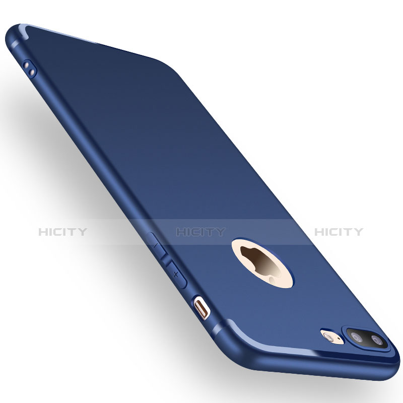 Coque Silicone Souple Couleur Unie Gel C06 pour Apple iPhone 7 Plus Bleu Plus