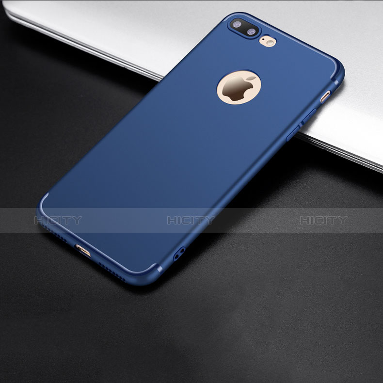 Coque Silicone Souple Couleur Unie Gel C06 pour Apple iPhone 7 Plus Bleu Plus