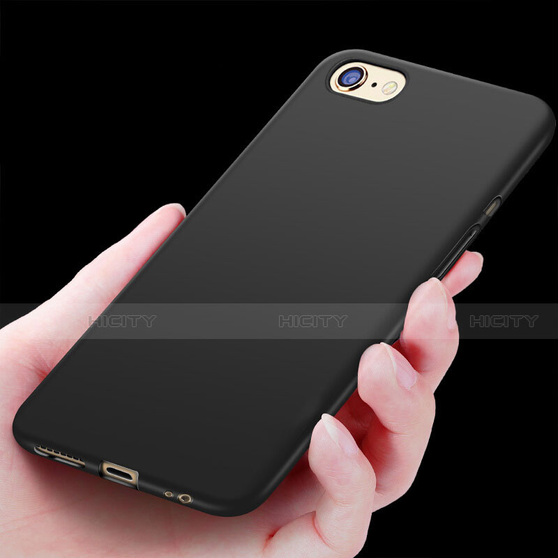 Coque Silicone Souple Couleur Unie Gel pour Apple iPhone SE (2020) Noir Plus