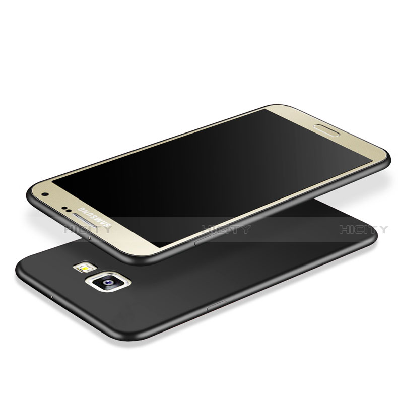 Coque Silicone Souple Couleur Unie Gel pour Samsung Galaxy J7 Prime Noir Plus