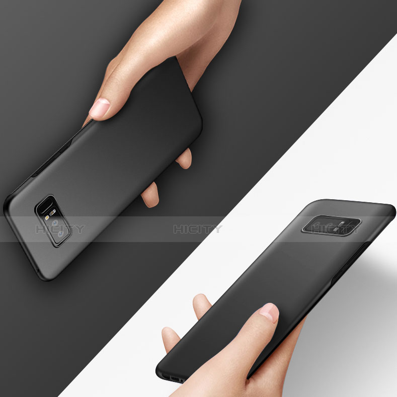 Coque Silicone Souple Couleur Unie Gel pour Samsung Galaxy Note 8 Duos N950F Noir Plus