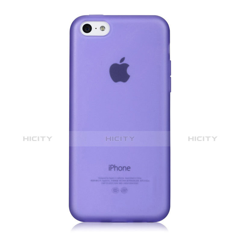 Coque Silicone Souple Mat pour Apple iPhone 5C Violet Plus