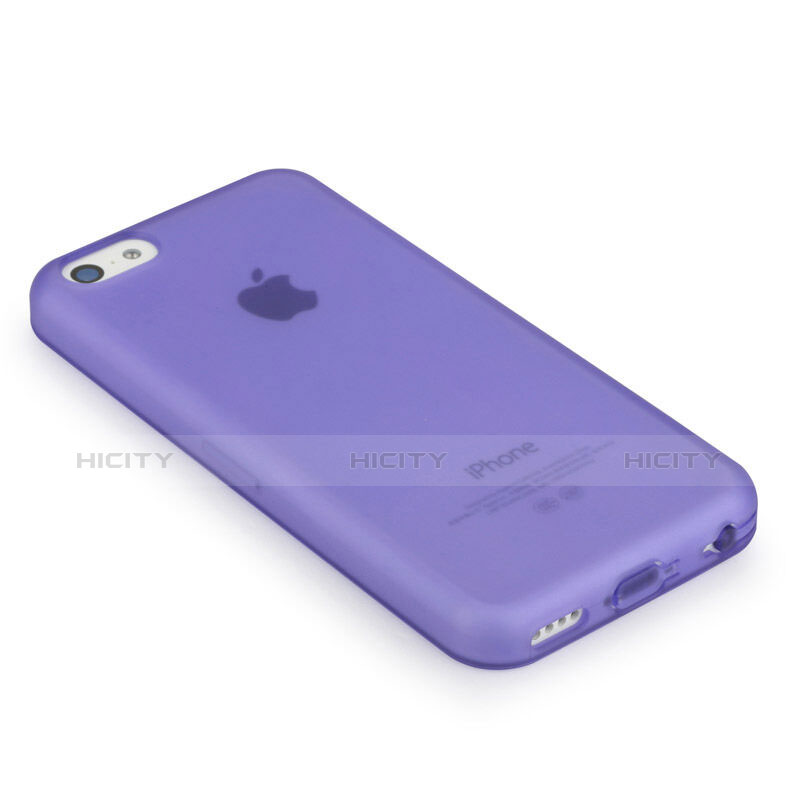 Coque Silicone Souple Mat pour Apple iPhone 5C Violet Plus