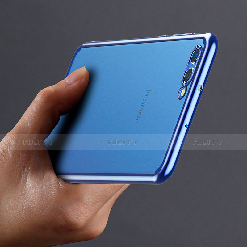 Coque Silicone Souple Miroir M01 pour Huawei Honor V10 Bleu Plus