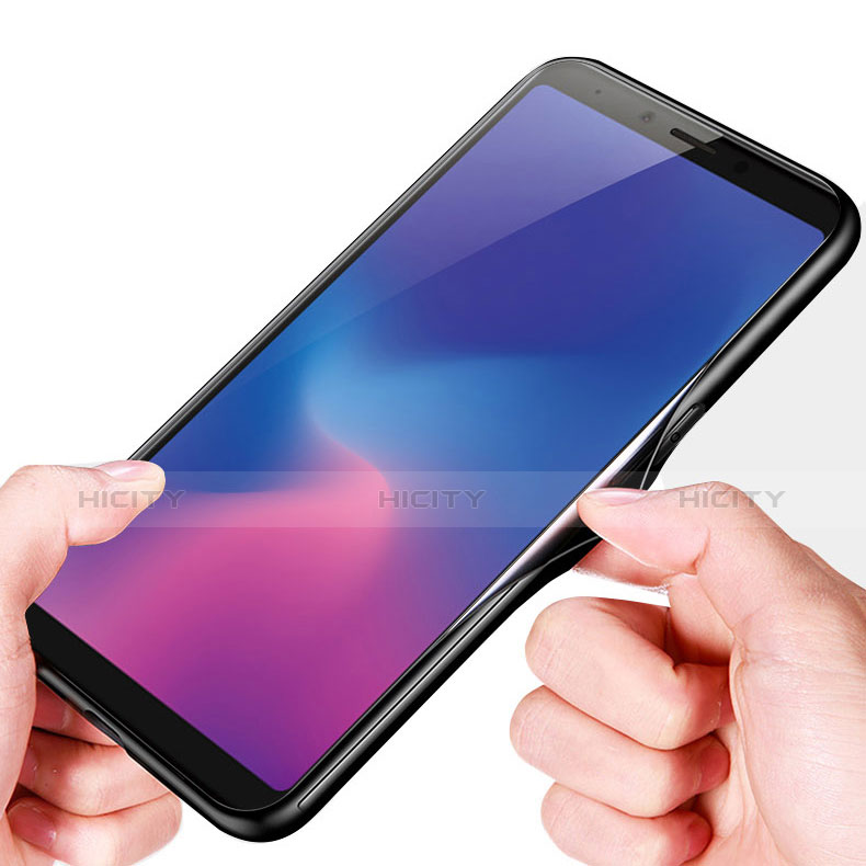 Coque Silicone Souple Miroir M01 pour Samsung Galaxy A6s Noir Plus