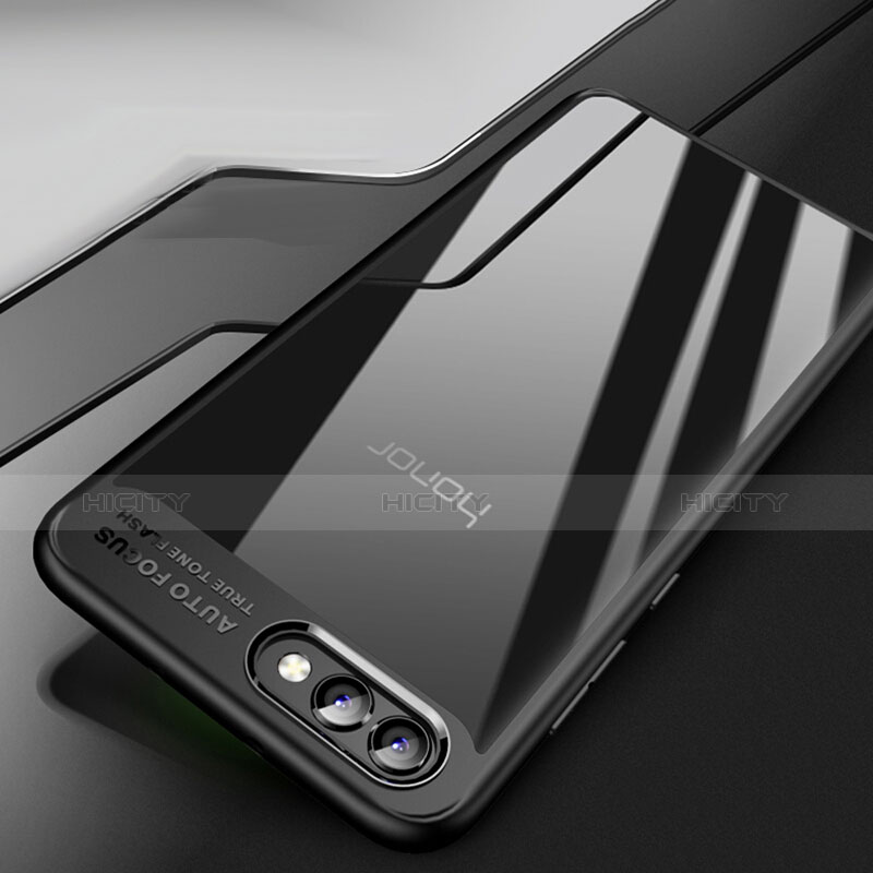 Coque Silicone Souple Miroir M05 pour Huawei Honor View 10 Noir Plus