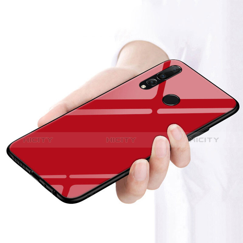 Coque Silicone Souple Miroir pour Huawei Enjoy 9s Rouge Plus