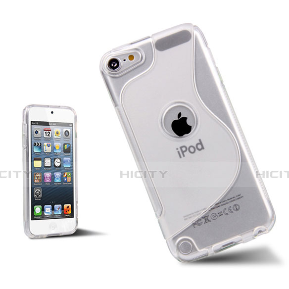 Coque Silicone Souple Transparente Vague S-Line pour Apple iPod Touch 5 Blanc Plus