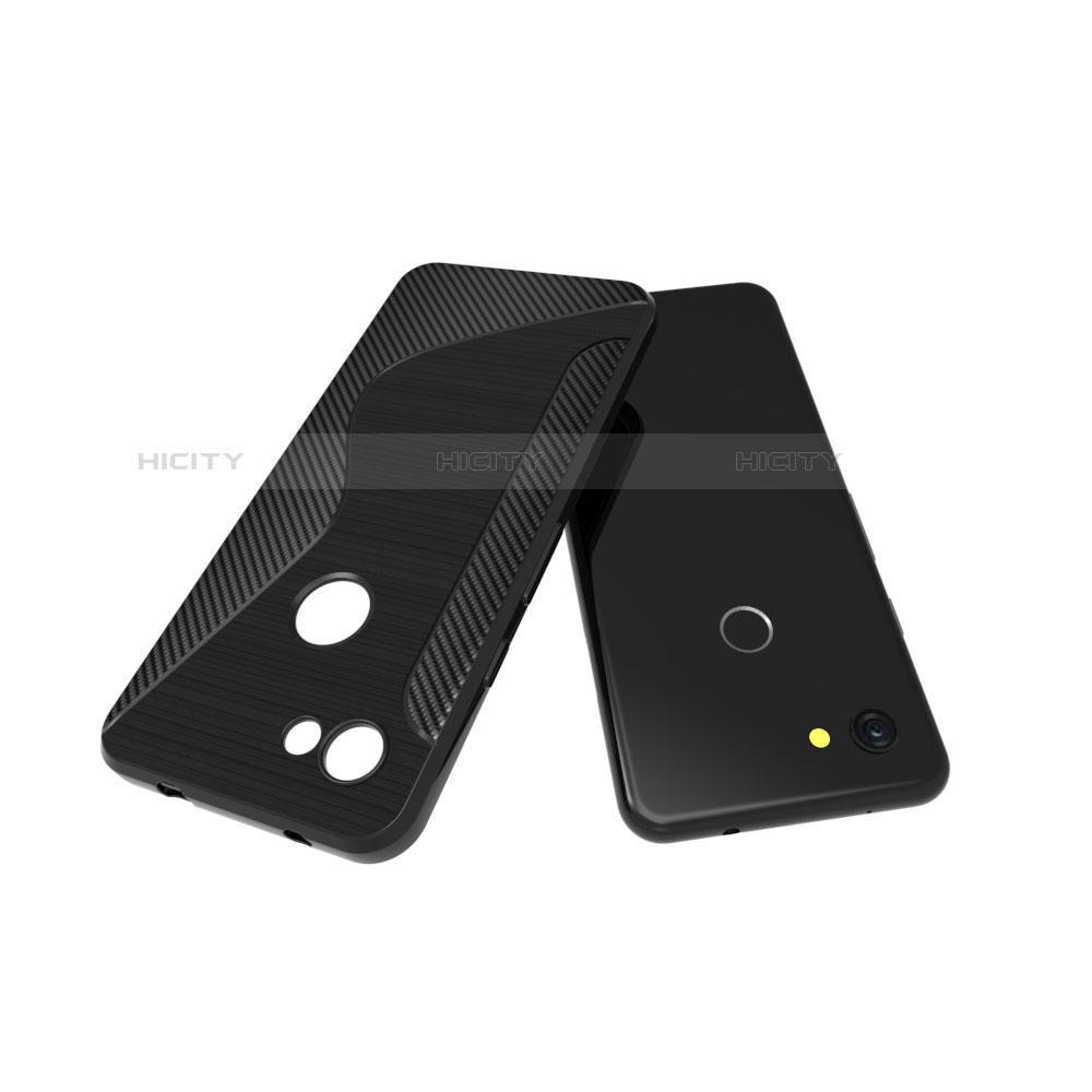 Coque Silicone Souple Transparente Vague S-Line pour Google Pixel 3a Noir Plus