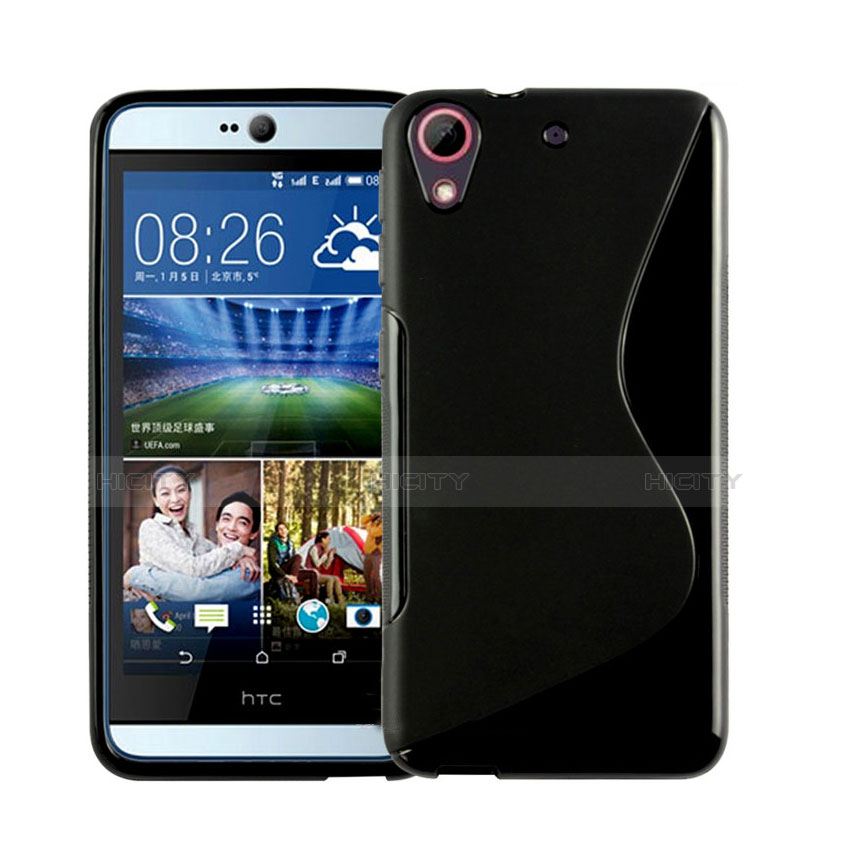 Coque Silicone Souple Transparente Vague S-Line pour HTC Desire 626 Noir Plus