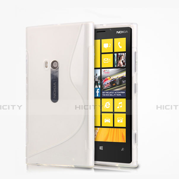 Coque Silicone Souple Vague S-Line pour Nokia Lumia 920 Blanc Plus