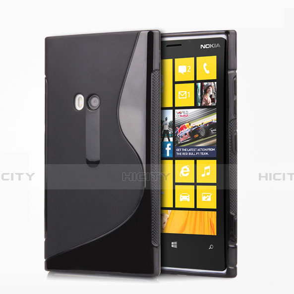 Coque Silicone Souple Vague S-Line pour Nokia Lumia 920 Noir Plus